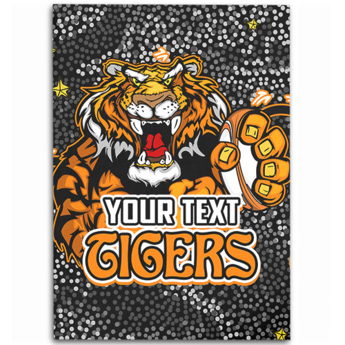 Wests Tigers Custom Area Rug - Team With Dot And Star Patterns For Tough Fan Area Rug Wests Tigers Custom Area Rug - Team With Dot And Star Patterns For Tough Fan Area Rug