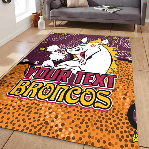 Brisbane Broncos Custom Area Rug - Team With Dot And Star Patterns For Tough Fan Area Rug Brisbane Broncos Custom Area Rug - Team With Dot And Star Patterns For Tough Fan Area Rug