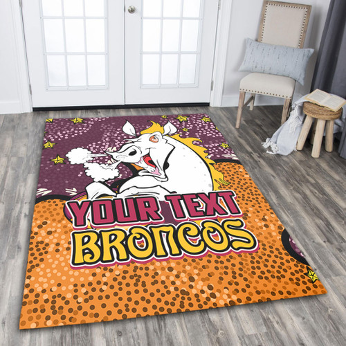 Brisbane Broncos Custom Area Rug - Team With Dot And Star Patterns For Tough Fan Area Rug Brisbane Broncos Custom Area Rug - Team With Dot And Star Patterns For Tough Fan Area Rug