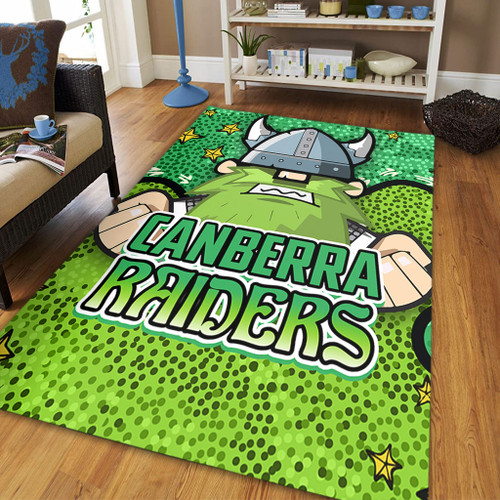 Canberra Raiders Custom Area Rug - Team With Dot And Star Patterns For Tough Fan Area Rug