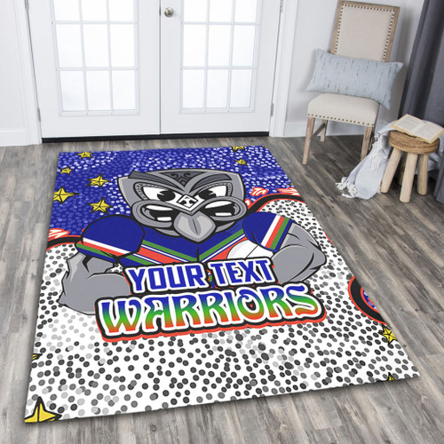 New Zealand Warriors Custom Area Rug - Team With Dot And Star Patterns For Tough Fan Area Rug New Zealand Warriors Custom Area Rug - Team With Dot And Star Patterns For Tough Fan Area Rug