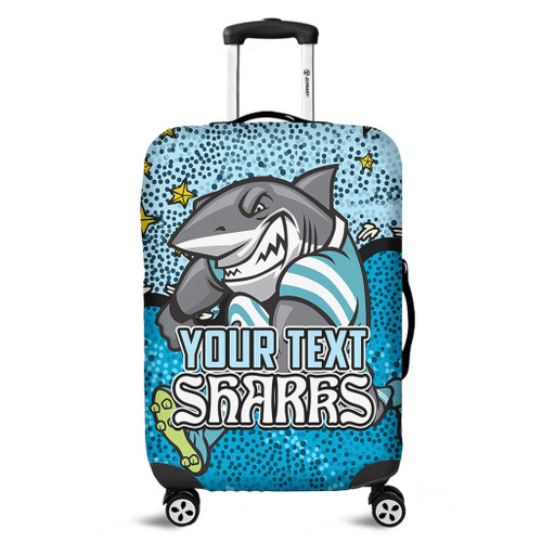 Cronulla-Sutherland Sharks Custom Luggage Cover - Team With Dot And Star Patterns For Tough Fan Luggage Cover