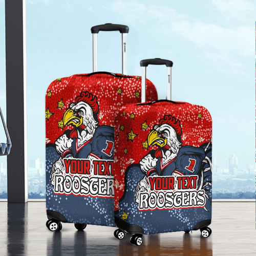 Sydney Roosters Custom Luggage Cover - Team With Dot And Star Patterns For Tough Fan Luggage Cover Sydney Roosters Custom Luggage Cover - Team With Dot And Star Patterns For Tough Fan Luggage Cover