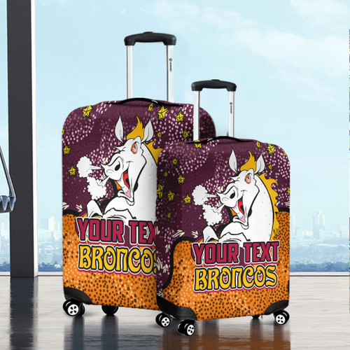 Brisbane Broncos Custom Luggage Cover - Team With Dot And Star Patterns For Tough Fan Luggage Cover Brisbane Broncos Custom Luggage Cover - Team With Dot And Star Patterns For Tough Fan Luggage Cover