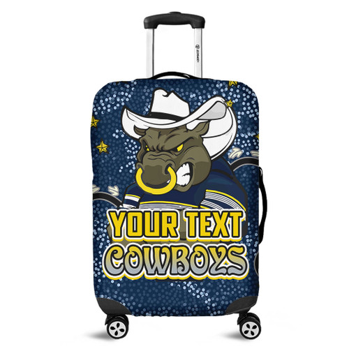 North Queensland Cowboys Custom Luggage Cover - Team With Dot And Star Patterns For Tough Fan Luggage Cover