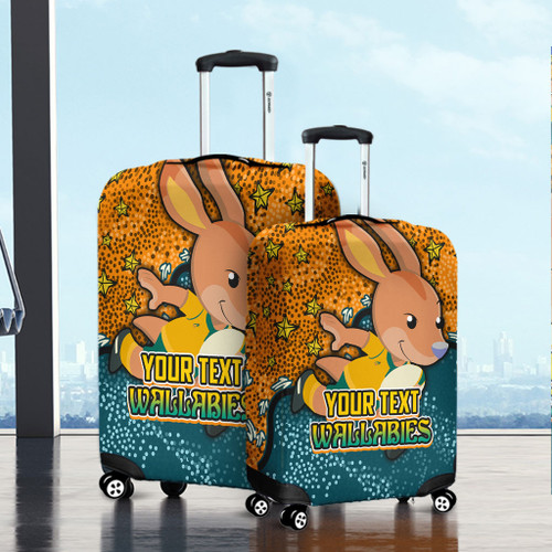 Australia Wallabies Custom Luggage Cover - Team With Dot And Star Patterns For Tough Fan Luggage Cover Australia Wallabies Custom Luggage Cover - Team With Dot And Star Patterns For Tough Fan Luggage Cover