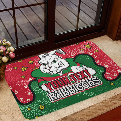 South Sydney Rabbitohs Doormat - Team With Dot And Star Patterns For Tough Fan Doormat South Sydney Rabbitohs Doormat - Team With Dot And Star Patterns For Tough Fan Doormat