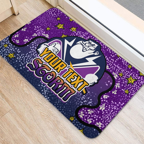 Melbourne Storm Custom Doormat - Team With Dot And Star Patterns For Tough Fan Doormat Melbourne Storm Custom Doormat - Team With Dot And Star Patterns For Tough Fan Doormat