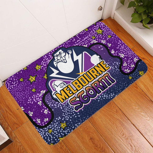 Melbourne Storm Custom Doormat - Team With Dot And Star Patterns For Tough Fan Doormat Melbourne Storm Custom Doormat - Team With Dot And Star Patterns For Tough Fan Doormat