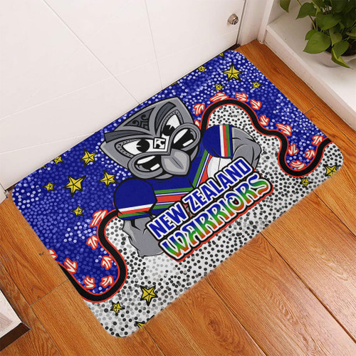 New Zealand Warriors Custom Doormat - Team With Dot And Star Patterns For Tough Fan Doormat New Zealand Warriors Custom Doormat - Team With Dot And Star Patterns For Tough Fan Doormat