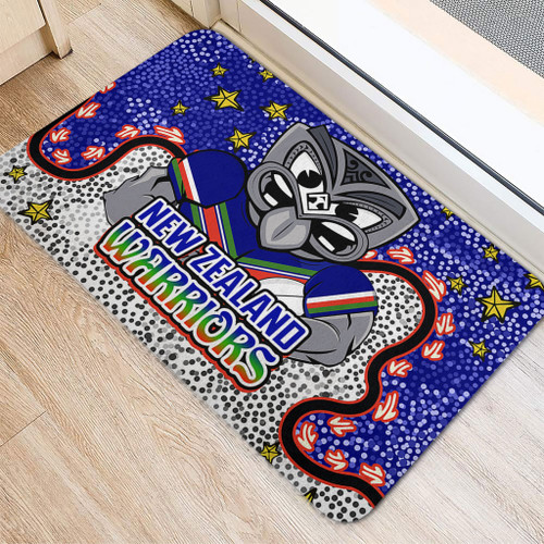 New Zealand Warriors Custom Doormat - Team With Dot And Star Patterns For Tough Fan Doormat New Zealand Warriors Custom Doormat - Team With Dot And Star Patterns For Tough Fan Doormat