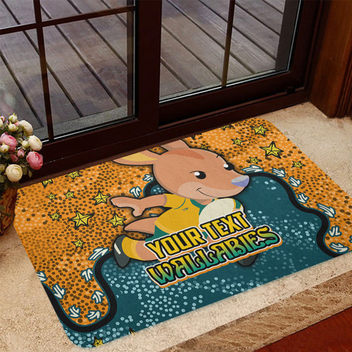 Australia Wallabies Custom Doormat - Team With Dot And Star Patterns For Tough Fan Doormat Australia Wallabies Custom Doormat - Team With Dot And Star Patterns For Tough Fan Doormat