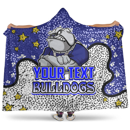 Canterbury-Bankstown Bulldogs Custom Hooded Blanket - Team With Dot And Star Patterns For Tough Fan Hooded Blanket Canterbury-Bankstown Bulldogs Custom Hooded Blanket - Team With Dot And Star Patterns For Tough Fan Hooded Blanket