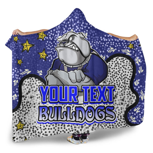 Canterbury-Bankstown Bulldogs Custom Hooded Blanket - Team With Dot And Star Patterns For Tough Fan Hooded Blanket Canterbury-Bankstown Bulldogs Custom Hooded Blanket - Team With Dot And Star Patterns For Tough Fan Hooded Blanket
