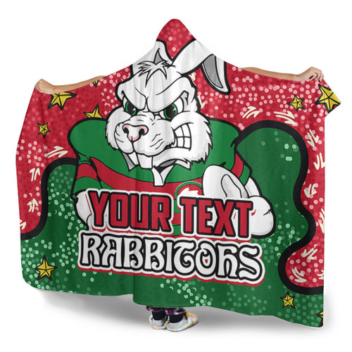 South Sydney Rabbitohs Hooded Blanket - Team With Dot And Star Patterns For Tough Fan Hooded Blanket South Sydney Rabbitohs Hooded Blanket - Team With Dot And Star Patterns For Tough Fan Hooded Blanket