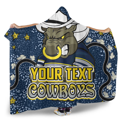 North Queensland Cowboys Custom Hooded Blanket - Team With Dot And Star Patterns For Tough Fan Hooded Blanket North Queensland Cowboys Custom Hooded Blanket - Team With Dot And Star Patterns For Tough Fan Hooded Blanket