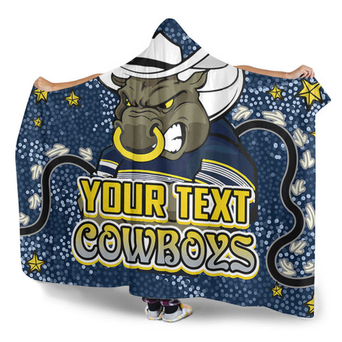 North Queensland Cowboys Custom Hooded Blanket - Team With Dot And Star Patterns For Tough Fan Hooded Blanket North Queensland Cowboys Custom Hooded Blanket - Team With Dot And Star Patterns For Tough Fan Hooded Blanket