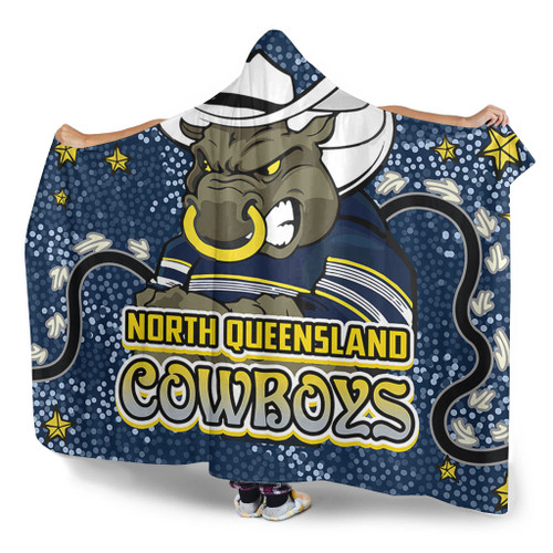North Queensland Cowboys Custom Hooded Blanket - Team With Dot And Star Patterns For Tough Fan Hooded Blanket North Queensland Cowboys Custom Hooded Blanket - Team With Dot And Star Patterns For Tough Fan Hooded Blanket