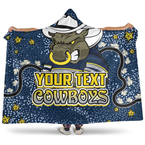 North Queensland Cowboys Custom Hooded Blanket - Team With Dot And Star Patterns For Tough Fan Hooded Blanket North Queensland Cowboys Custom Hooded Blanket - Team With Dot And Star Patterns For Tough Fan Hooded Blanket