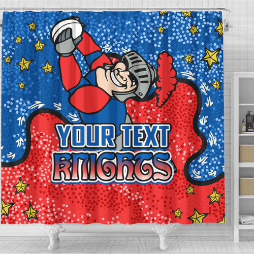 Newcastle Knights Custom Shower Curtain - Team With Dot And Star Patterns For Tough Fan Shower Curtain Newcastle Knights Custom Shower Curtain - Team With Dot And Star Patterns For Tough Fan Shower Curtain