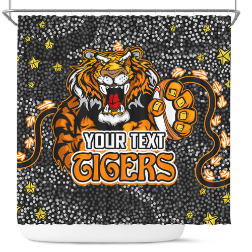 Wests Tigers Custom Shower Curtain - Team With Dot And Star Patterns For Tough Fan Shower Curtain Wests Tigers Custom Shower Curtain - Team With Dot And Star Patterns For Tough Fan Shower Curtain