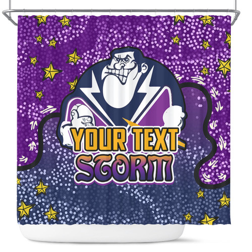 Melbourne Storm Custom Shower Curtain - Team With Dot And Star Patterns For Tough Fan Shower Curtain Melbourne Storm Custom Shower Curtain - Team With Dot And Star Patterns For Tough Fan Shower Curtain