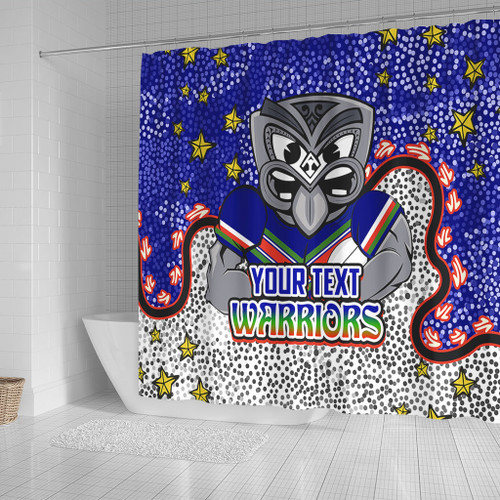 New Zealand Warriors Custom Shower Curtain - Team With Dot And Star Patterns For Tough Fan Shower Curtain New Zealand Warriors Custom Shower Curtain - Team With Dot And Star Patterns For Tough Fan Shower Curtain
