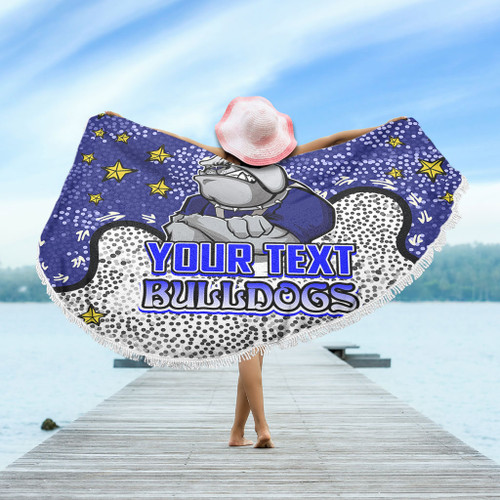 Canterbury-Bankstown Bulldogs Custom Beach Blanket - Team With Dot And Star Patterns For Tough Fan Beach Blanket Canterbury-Bankstown Bulldogs Custom Beach Blanket - Team With Dot And Star Patterns For Tough Fan Beach Blanket