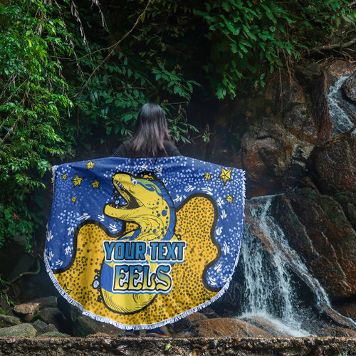Parramatta Eels Custom Beach Blanket - Team With Dot And Star Patterns For Tough Fan Beach Blanket Parramatta Eels Custom Beach Blanket - Team With Dot And Star Patterns For Tough Fan Beach Blanket