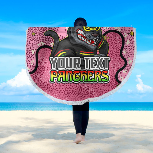 Penrith Panthers Custom Beach Blanket - Team With Dot And Star Patterns For Tough Fan Beach Blanket Penrith Panthers Custom Beach Blanket - Team With Dot And Star Patterns For Tough Fan Beach Blanket