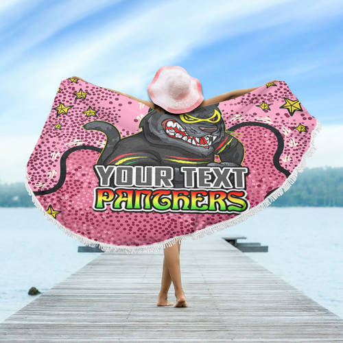 Penrith Panthers Custom Beach Blanket - Team With Dot And Star Patterns For Tough Fan Beach Blanket Penrith Panthers Custom Beach Blanket - Team With Dot And Star Patterns For Tough Fan Beach Blanket