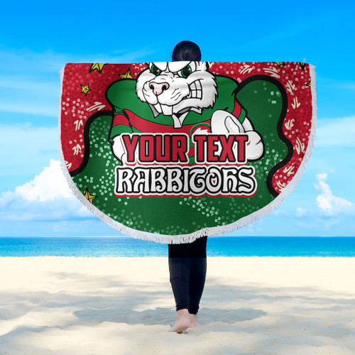South Sydney Rabbitohs Beach Blanket - Team With Dot And Star Patterns For Tough Fan Beach Blanket South Sydney Rabbitohs Beach Blanket - Team With Dot And Star Patterns For Tough Fan Beach Blanket