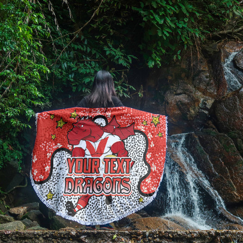 St. George Illawarra Dragons Custom Beach Blanket - Team With Dot And Star Patterns For Tough Fan Beach Blanket St. George Illawarra Dragons Custom Beach Blanket - Team With Dot And Star Patterns For Tough Fan Beach Blanket