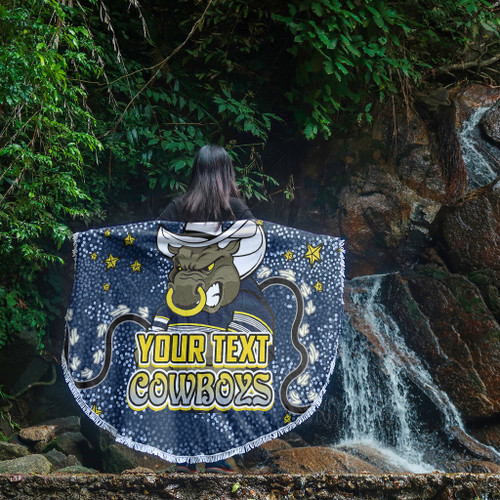 North Queensland Cowboys Custom Beach Blanket - Team With Dot And Star Patterns For Tough Fan Beach Blanket North Queensland Cowboys Custom Beach Blanket - Team With Dot And Star Patterns For Tough Fan Beach Blanket