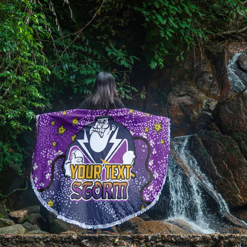 Melbourne Storm Custom Beach Blanket - Team With Dot And Star Patterns For Tough Fan Beach Blanket Melbourne Storm Custom Beach Blanket - Team With Dot And Star Patterns For Tough Fan Beach Blanket