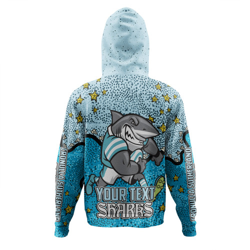 Cronulla-Sutherland Sharks Custom Hoodie - Team With Dot And Star Patterns For Tough Fan Hoodie Cronulla-Sutherland Sharks Custom Hoodie - Team With Dot And Star Patterns For Tough Fan Hoodie