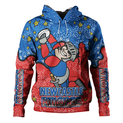 Newcastle Knights Custom Hoodie - Team With Dot And Star Patterns For Tough Fan Hoodie