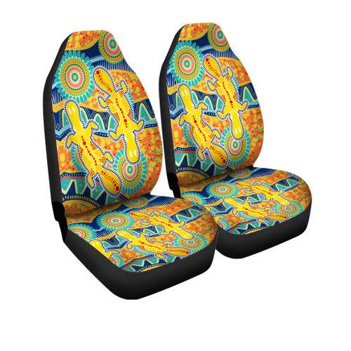 Australia Animals Platypus Aboriginal Car Seat Cover - Yellow Platypus With Aboriginal Art Dot Painting Patterns Inspired Car Seat Cover Australia Animals Platypus Aboriginal Car Seat Cover - Yellow Platypus With Aboriginal Art Dot Painting Patterns Inspired Car Seat Cover