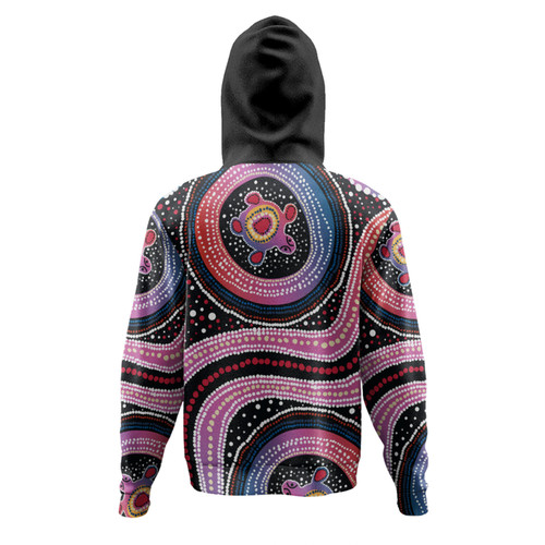 Australia Dot Painting Inspired Aboriginal Hoodie - Turtles With Dot In Aboriginal Hoodie Australia Dot Painting Inspired Aboriginal Hoodie - Turtles With Dot In Aboriginal Hoodie