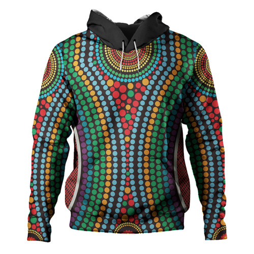 Australia Dot Painting Inspired Aboriginal Hoodie - Dot Color In The Aboriginal Style Hoodie