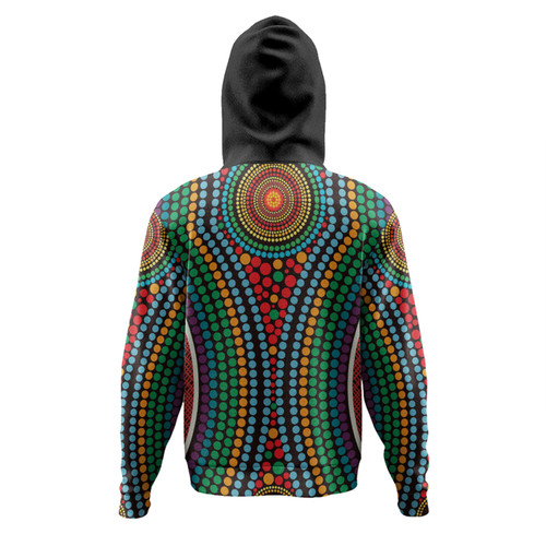 Australia Dot Painting Inspired Aboriginal Hoodie - Dot Color In The Aboriginal Style Hoodie