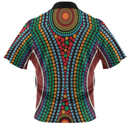 Australia Dot Painting Inspired Aboriginal Polo Shirt - Dot Color In The Aboriginal Style Polo Shirt Australia Dot Painting Inspired Aboriginal Polo Shirt - Dot Color In The Aboriginal Style Polo Shirt