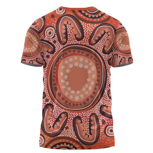 Australia Dot Painting Inspired Aboriginal T-shirt - Big Flower Painting With Aboriginal Dot T-shirt Australia Dot Painting Inspired Aboriginal T-shirt - Big Flower Painting With Aboriginal Dot T-shirt