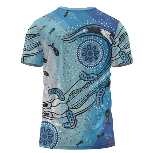 Australia Dot Painting Inspired Aboriginal T-shirt - Aboriginal Dot Art With Crocodile T-shirt Australia Dot Painting Inspired Aboriginal T-shirt - Aboriginal Dot Art With Crocodile T-shirt