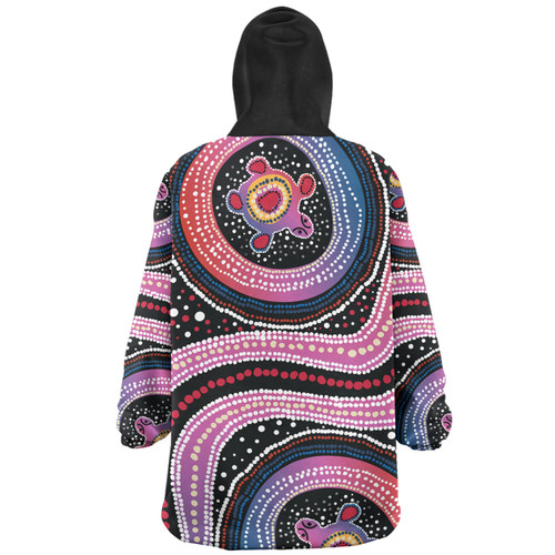 Australia Dot Painting Inspired Aboriginal Snug Hoodie - Turtles With Dot In Aboriginal Snug Hoodie Australia Dot Painting Inspired Aboriginal Snug Hoodie - Turtles With Dot In Aboriginal Snug Hoodie