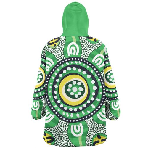 Australia Dot Painting Inspired Aboriginal Snug Hoodie - Green Aboriginal Inspired Dot Art Snug Hoodie Australia Dot Painting Inspired Aboriginal Snug Hoodie - Green Aboriginal Inspired Dot Art Snug Hoodie