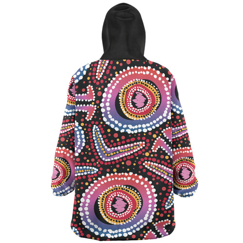 Australia Dot Painting Inspired Aboriginal Snug Hoodie - Boomerang From Aboriginal Art Snug Hoodie Australia Dot Painting Inspired Aboriginal Snug Hoodie - Boomerang From Aboriginal Art Snug Hoodie