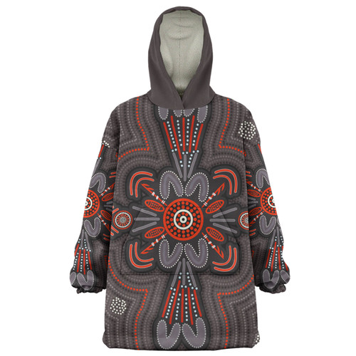 Australia Dot Painting Inspired Aboriginal Snug Hoodie - Aboriginal Dot Indigenous Art Inspired Snug Hoodie