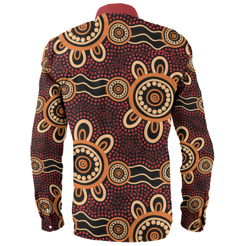Australia Dot Painting Inspired Aboriginal Long Sleeve Shirt - Aboriginal Dot Pattern Painting Art Long Sleeve Shirt Australia Dot Painting Inspired Aboriginal Long Sleeve Shirt - Aboriginal Dot Pattern Painting Art Long Sleeve Shirt