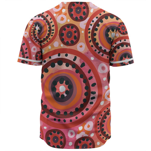 Australia Dot Painting Inspired Aboriginal Baseball Shirt - Circle In The Aboriginal Dot Art Style Baseball Shirt Australia Dot Painting Inspired Aboriginal Baseball Shirt - Circle In The Aboriginal Dot Art Style Baseball Shirt